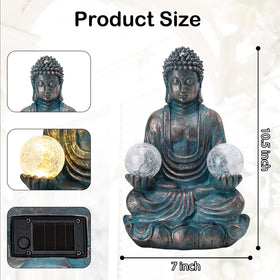 Afirst solar Buddha garden ornament adds calm presence to patios and lawns