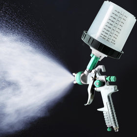 Aflybltol HVLP spray gun 1.7 mm nozzle supports mid-weight coatings with good control.