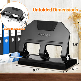 AFMAT 3-hole punch in office environment for binder organization and efficiency.