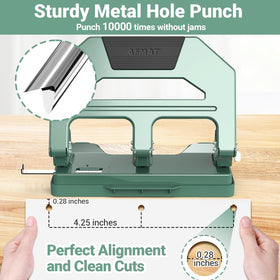 AFMAT 3-hole puncher with large chip tray, easy debris management