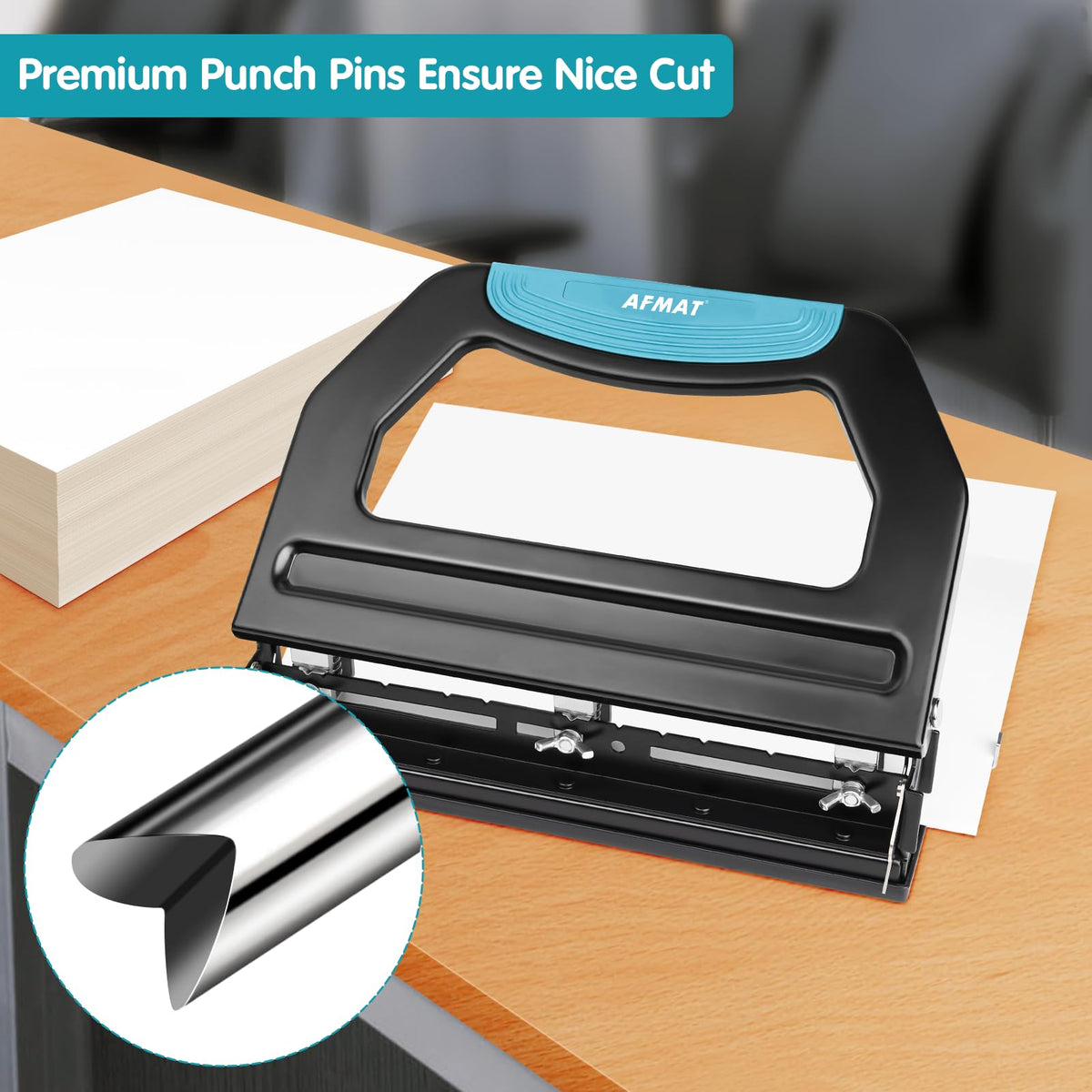 AFMAT HP18 metal chip tray catches punched paper for mess-free use