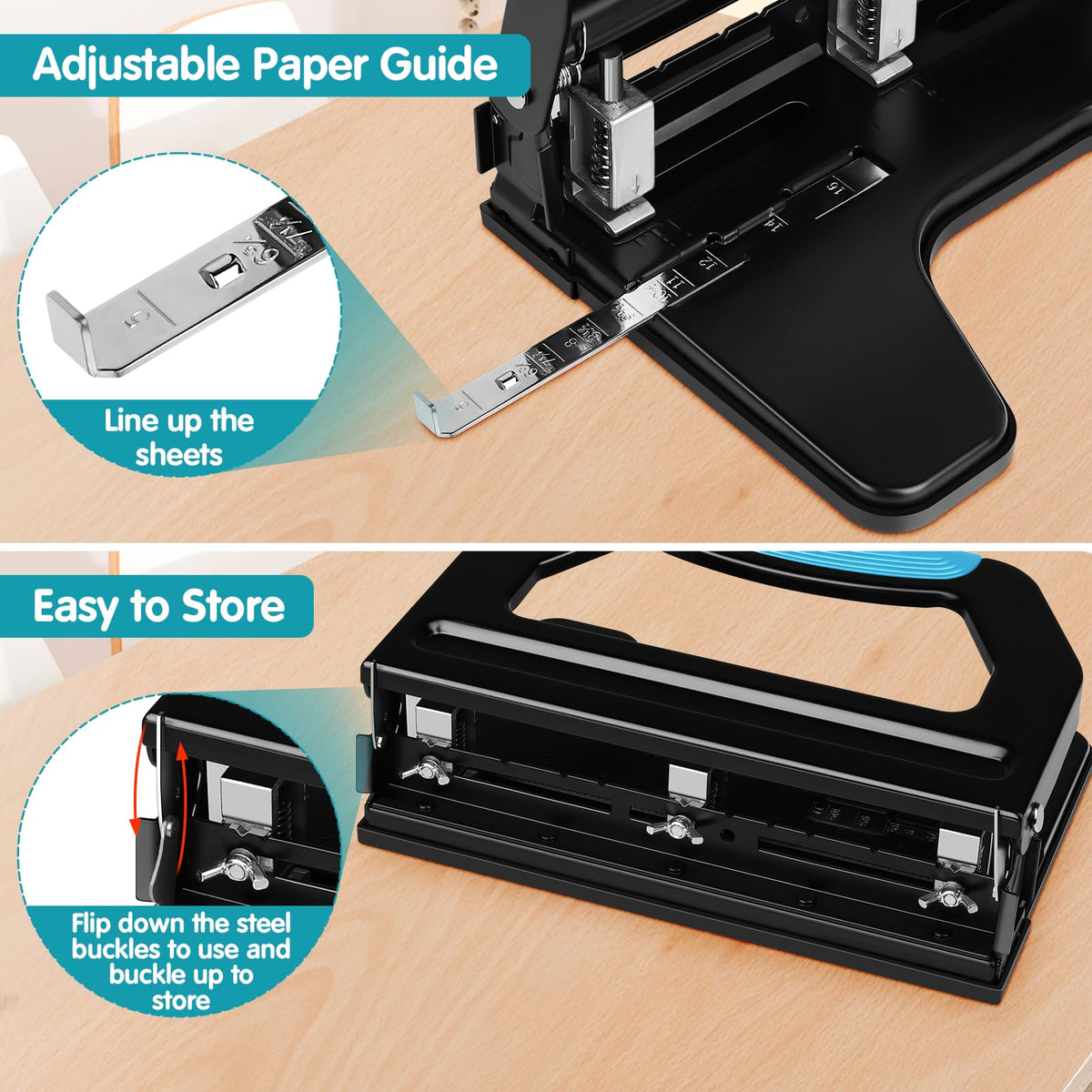 AFMAT HP18 built-in paper guide with measurements for precise alignment