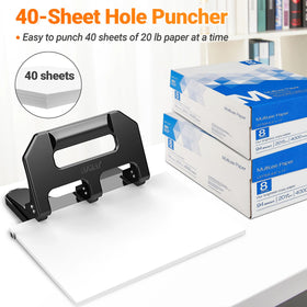 AFMAT HPX1 punches up to 40 sheets for quick, clean holes