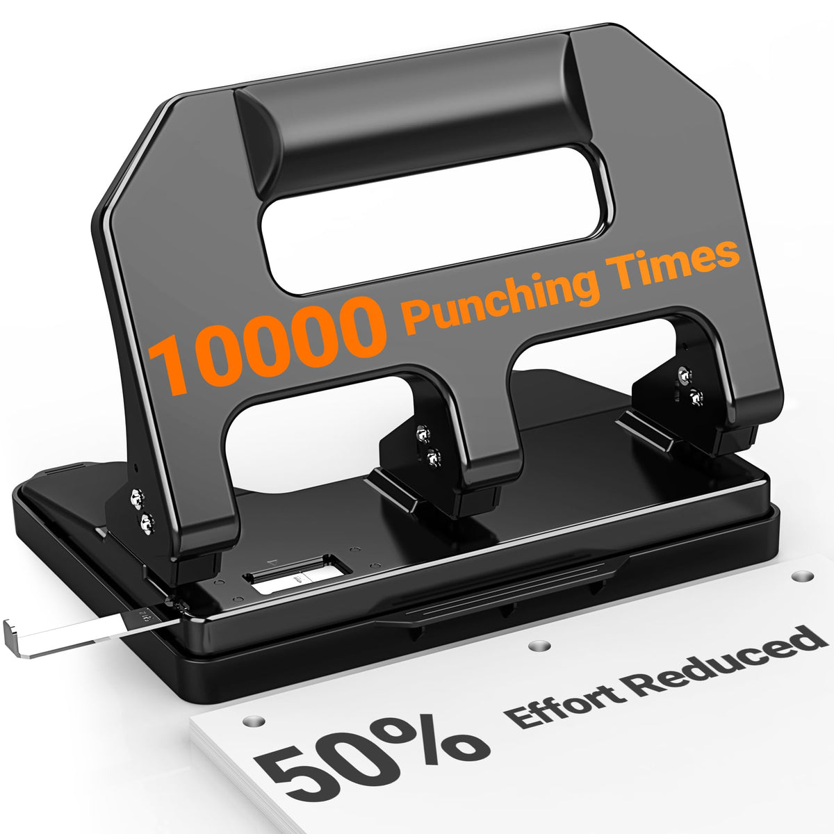 AFMAT HPX1 heavy-duty 3-hole punch with durable metal body for daily use