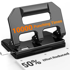 AFMAT HPX1 heavy-duty 3-hole punch with durable metal body for daily use