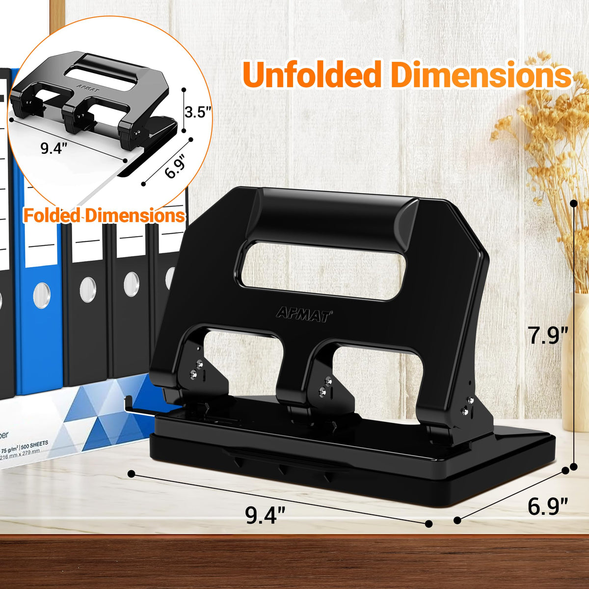 AFMAT HPX1 professional-grade puncher ideal for classrooms and offices