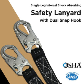 AFP 6 ft lanyard inner shock core for smoother deceleration.