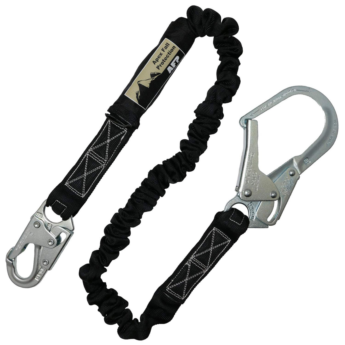 AFP 6ft single-leg lanyard with Pelican Rebar for secure rooftop fall arrest.