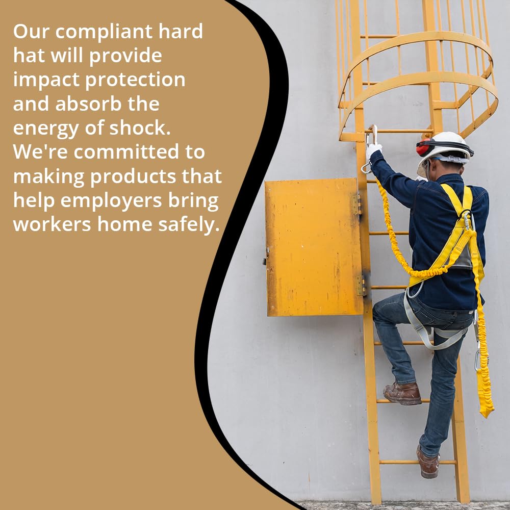 AFP Fiber Full Brim Hard Hat OSHA and ANSI label confirms compliance