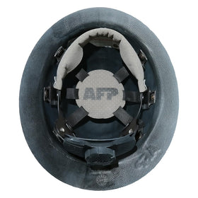AFP Fiber Full Brim Hard Hat side view demonstrates secure fit for long shifts
