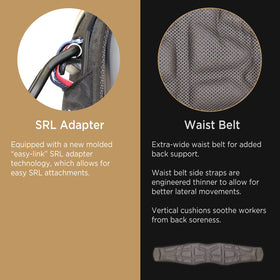 AFP harness chest buckle secures quickly for busy job sites