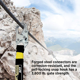 AFP Heavy-Duty 18-In D-Ring Extender lanyard stitching detail for durability.