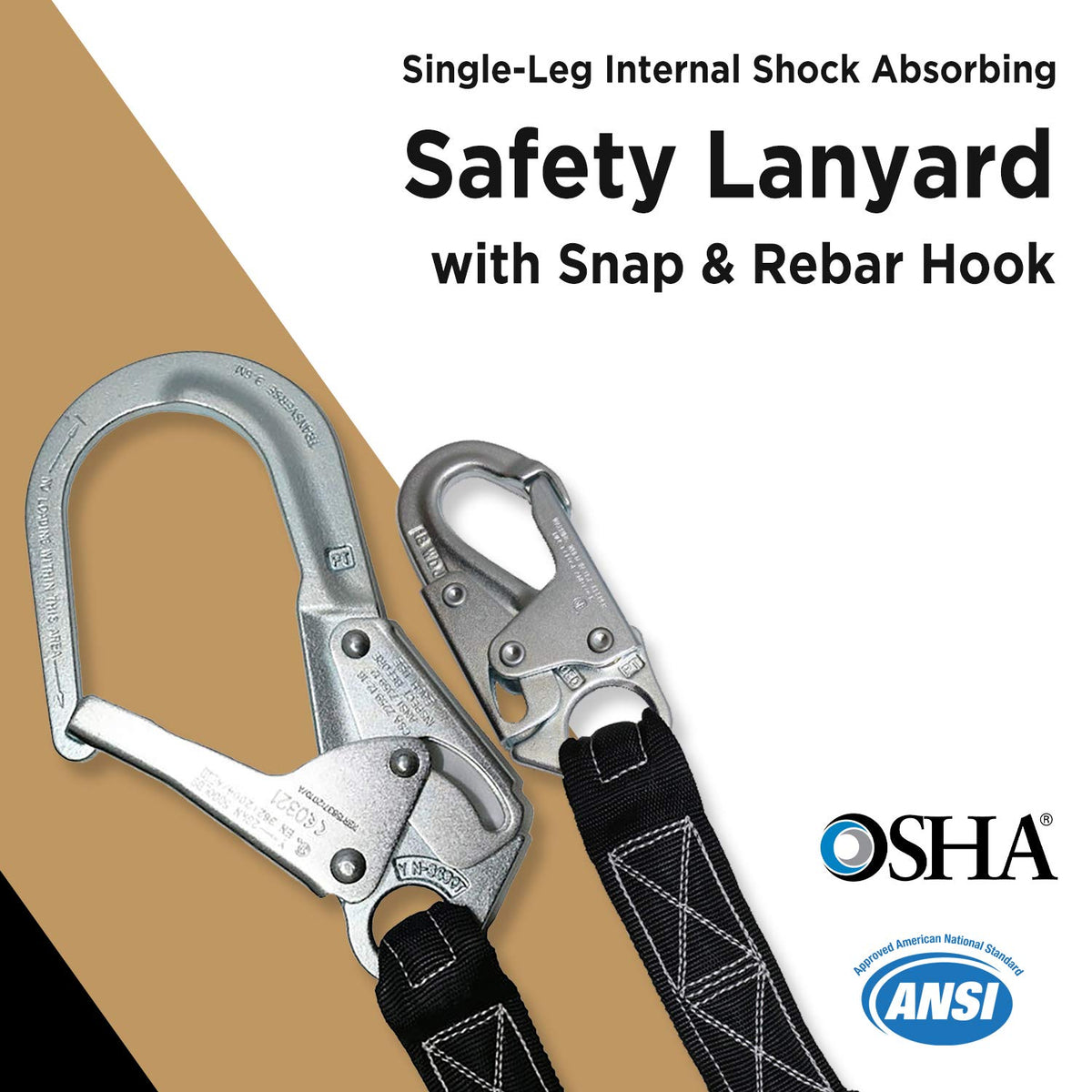 AFP lanyard features double-locking gates for secure connections on busy sites.