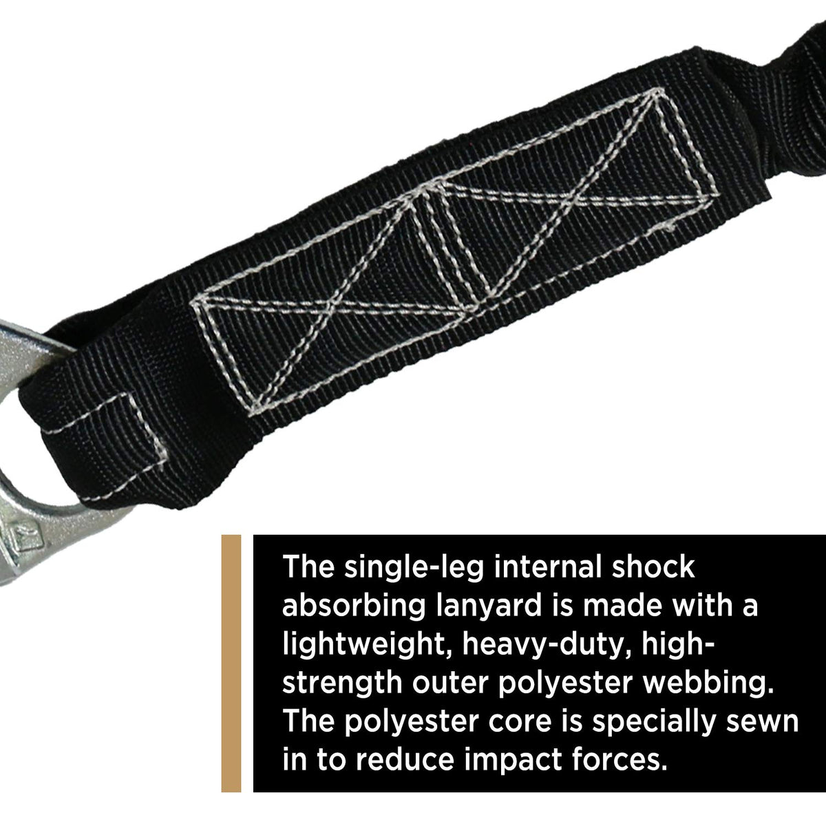 AFP internal shock absorber integrated into the lanyard reduces impact forces.