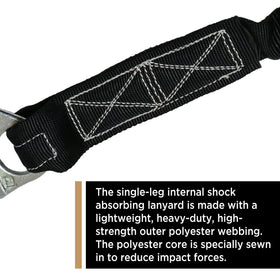 AFP internal shock absorber integrated into the lanyard reduces impact forces.