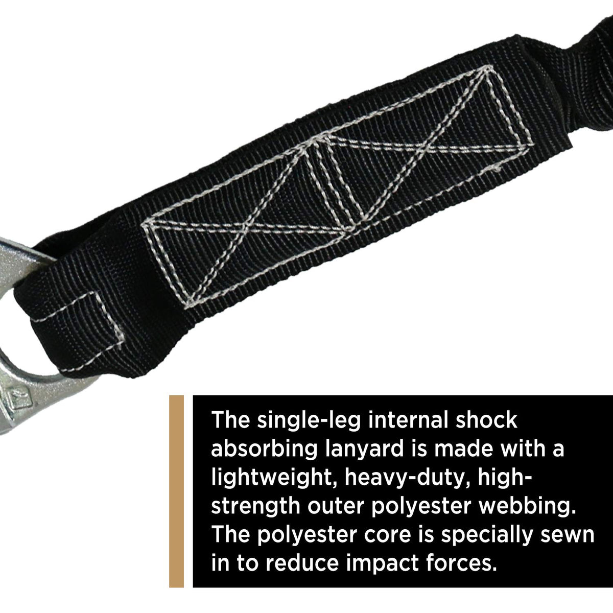 AFP 6 ft leg strap elastic extension helps reduce trip hazards.