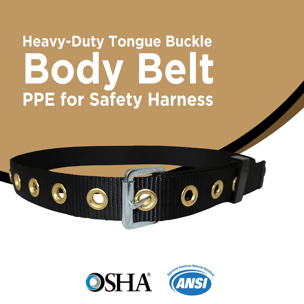 AFP Tongue Buckle Body Belt side view showing adjustable fit