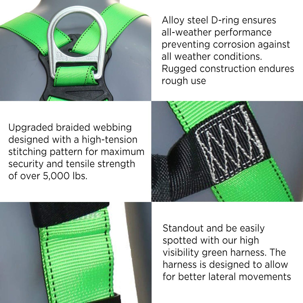 AFP harness with mating buckle legs for quick secure fit in busy sites.