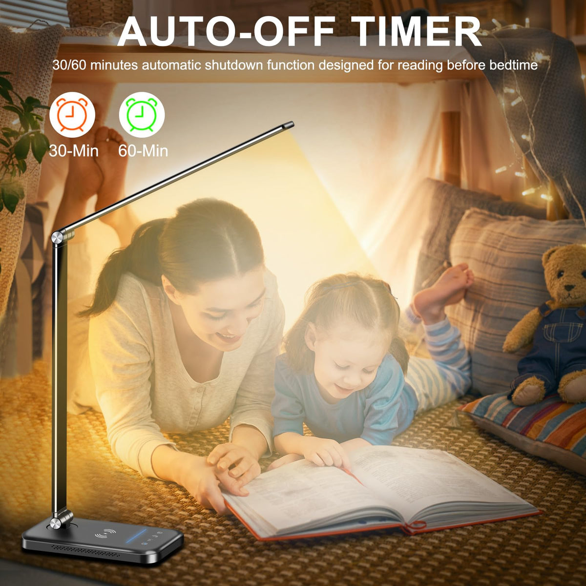 AFROG Bedroom-night-light mode provides soft, nearby illumination.