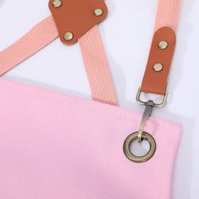 AFUN chef apron made from 16-ounce cotton canvas in light pink for durability