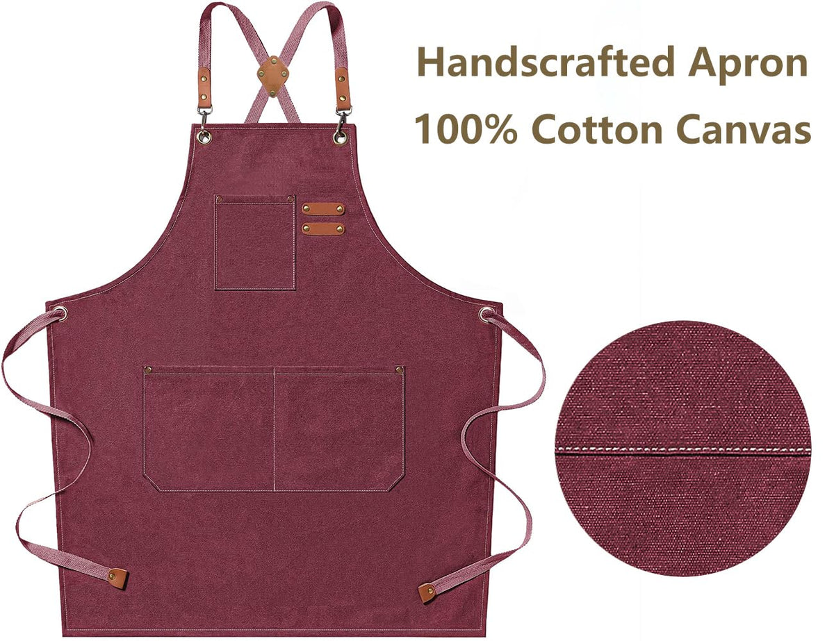 AFUN Chef Apron with adjustable cross-back straps reduces neck strain for long shifts.