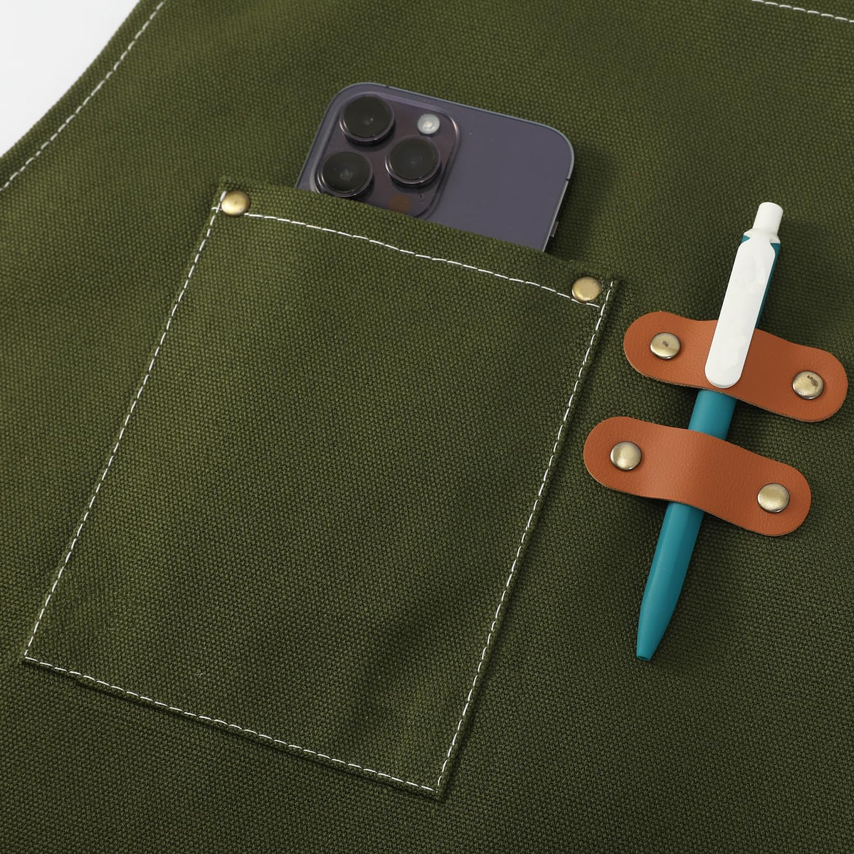 AFUN army green apron suitable for cooking, welding, and gardening