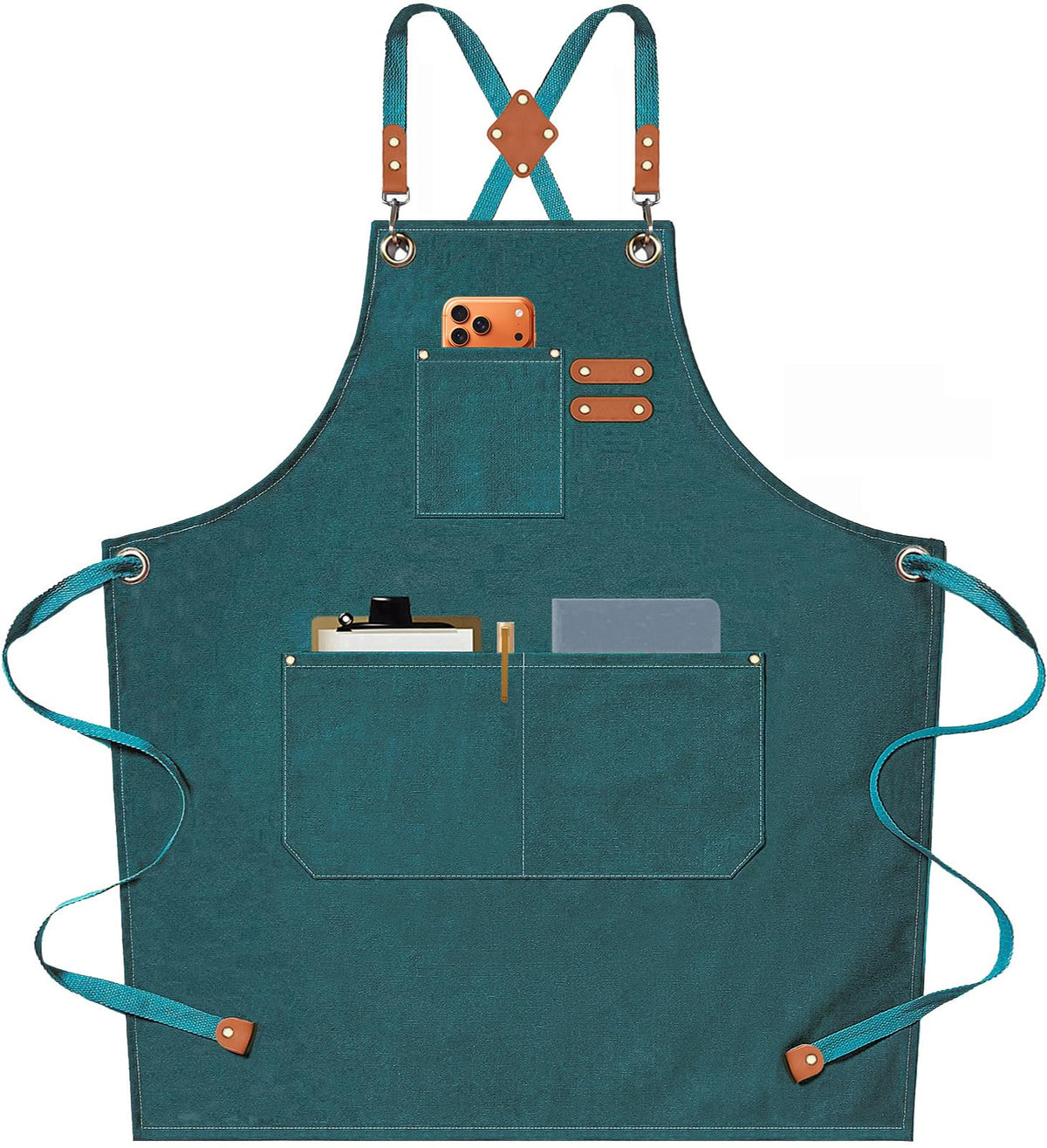 AFUN Chef Apron with cross-back pockets for easy tool access during cooking and welding