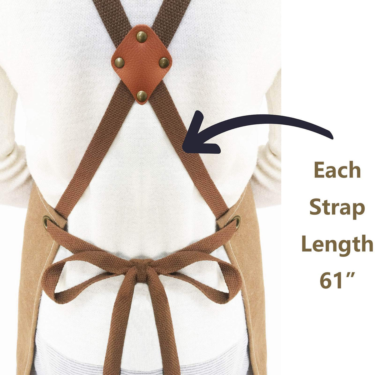 AFUN durable dark-green apron with a timeless buckle detail for everyday wear