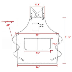 AFUN pink cross-back apron with adjustable straps for comfortable fit