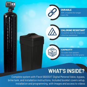 AFWFilters control valve and display allow easy on-demand water softening.