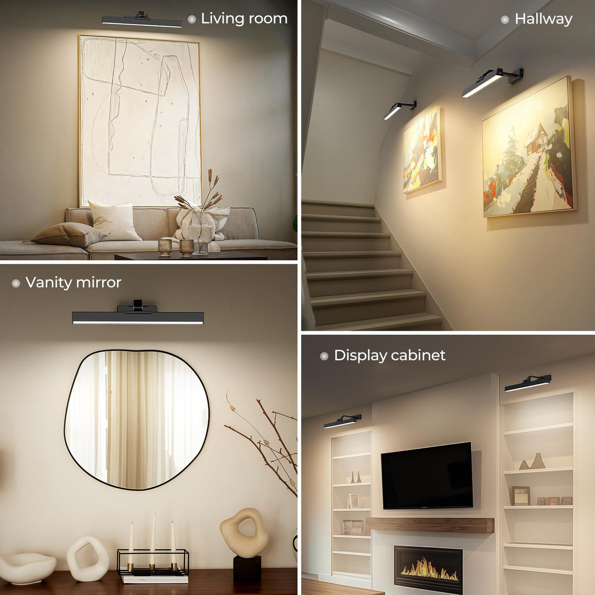 Afyuol versatile light for mirrors and cabinets on metal surfaces.