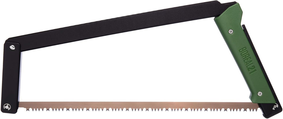 Agawa Canyon Boreal21 folding saw in compact design, ideal for trail packing.