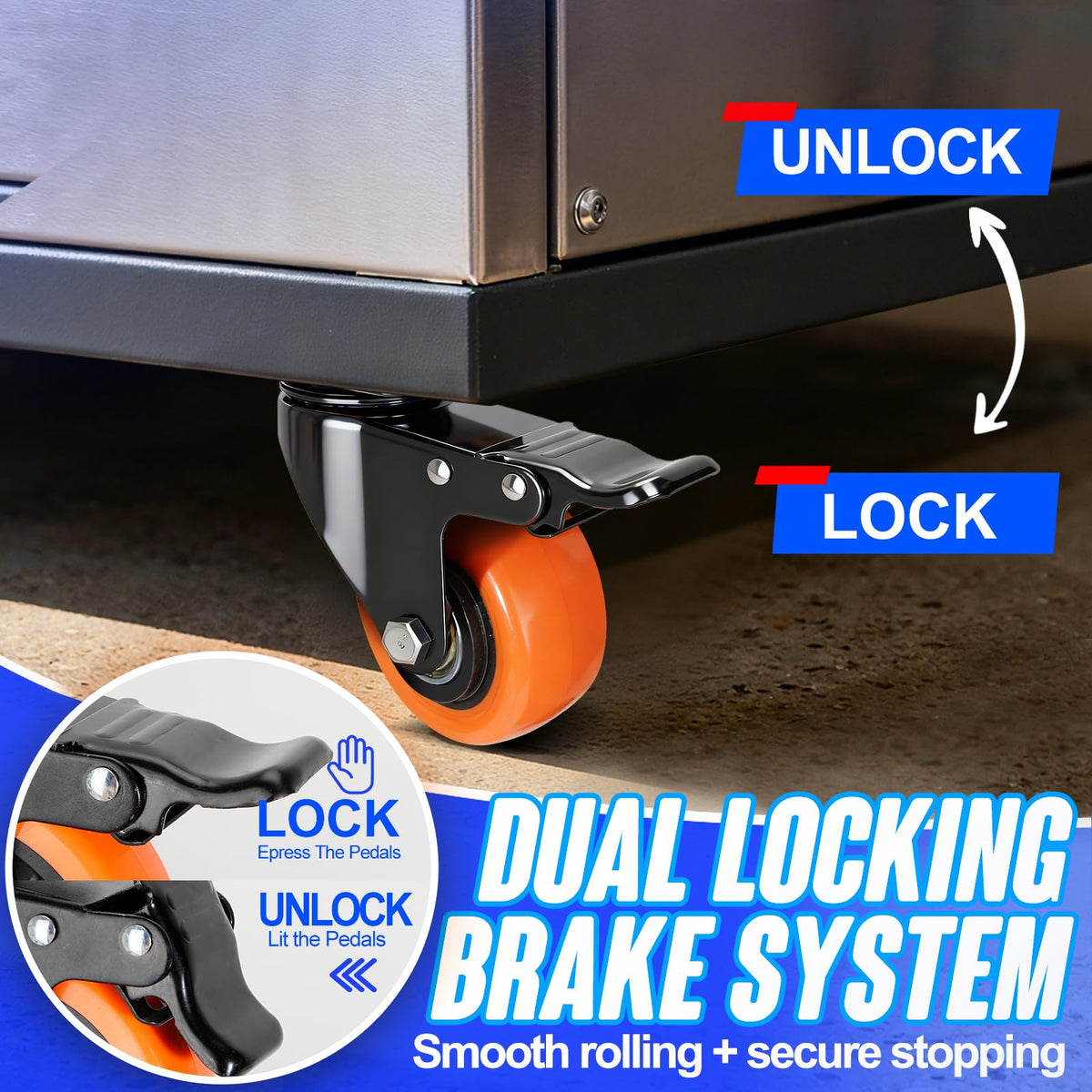 AGBOLO 360° swivel enables tight-space maneuvering with minimal effort.