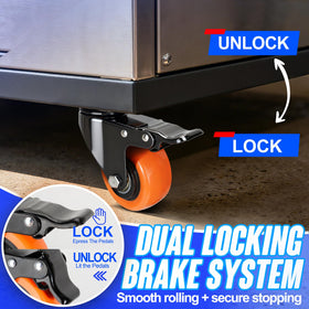 AGBOLO 360° swivel enables tight-space maneuvering with minimal effort.