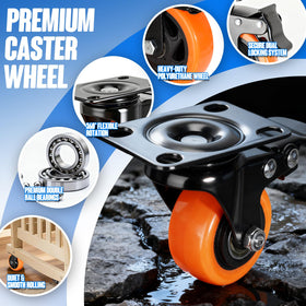AGBOLO caster on cart shows smooth, responsive rolling.