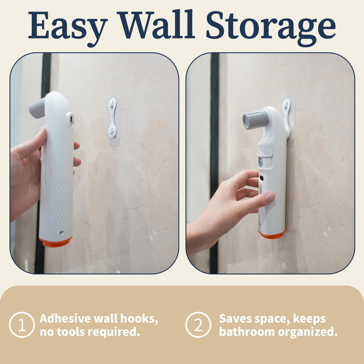 Ageroul hands-free base with extended hose for easy use on showers and tubs.