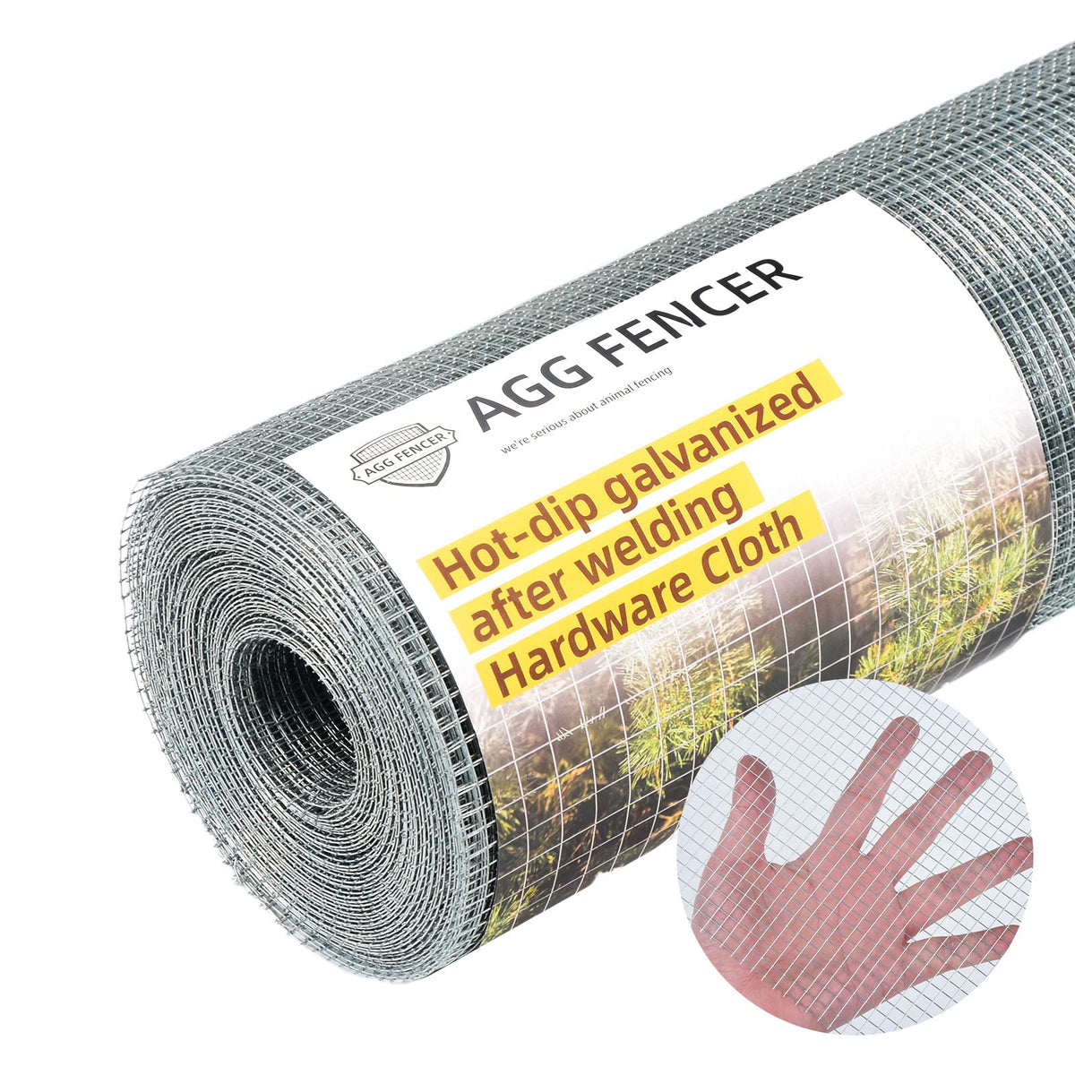 AggFencer 16inch-50ft hardware cloth for durable garden fencing and animal barriers.