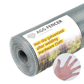 AggFencer 16inch-50ft hardware cloth for durable garden fencing and animal barriers.