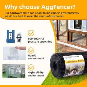 AggFencer chicken coop fence mesh keeps poultry contained and airs well.