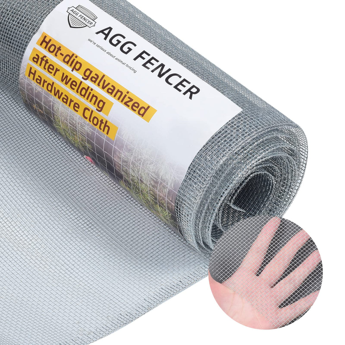 AggFencer hardware cloth 16in x 10ft welded mesh for durable garden fencing.