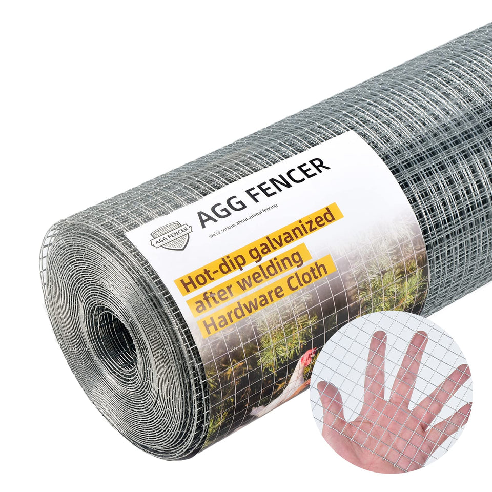 AggFencer hardware cloth half-inch mesh roll for sturdy garden fencing.