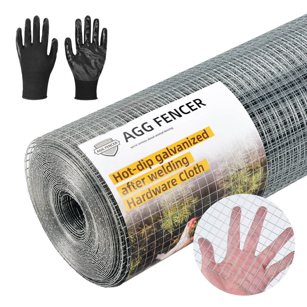 AggFencer hardware cloth half-inch roll for durable fencing projects.