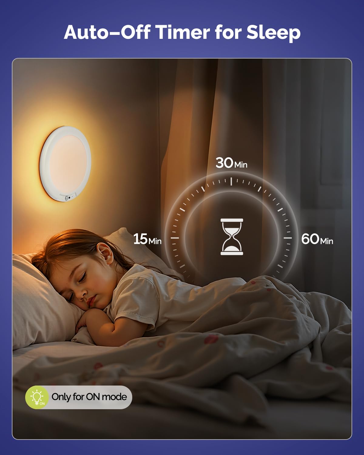 Aggforbl 6000mAh battery powers extended use in night sensor mode.