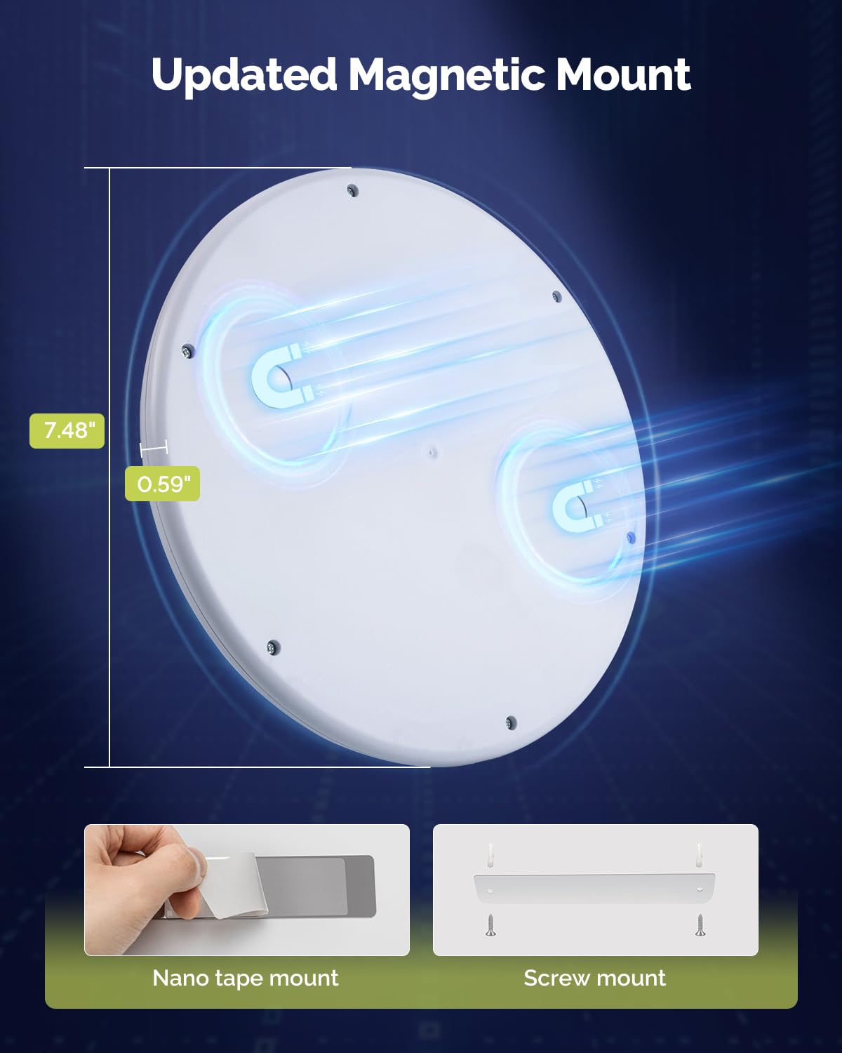 Aggforbl rechargeable shower light with USB charging for continuous brightness