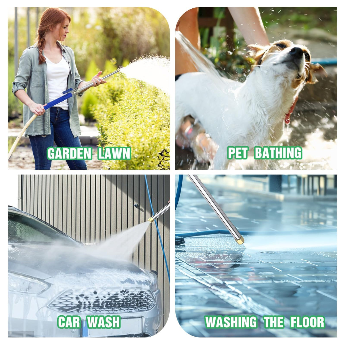 AgiiMan durable-metal-wand ensures sturdy support during washing tasks.