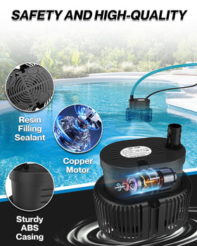AgiiMan pump with 25-foot cord enabling flexible setup from distance.