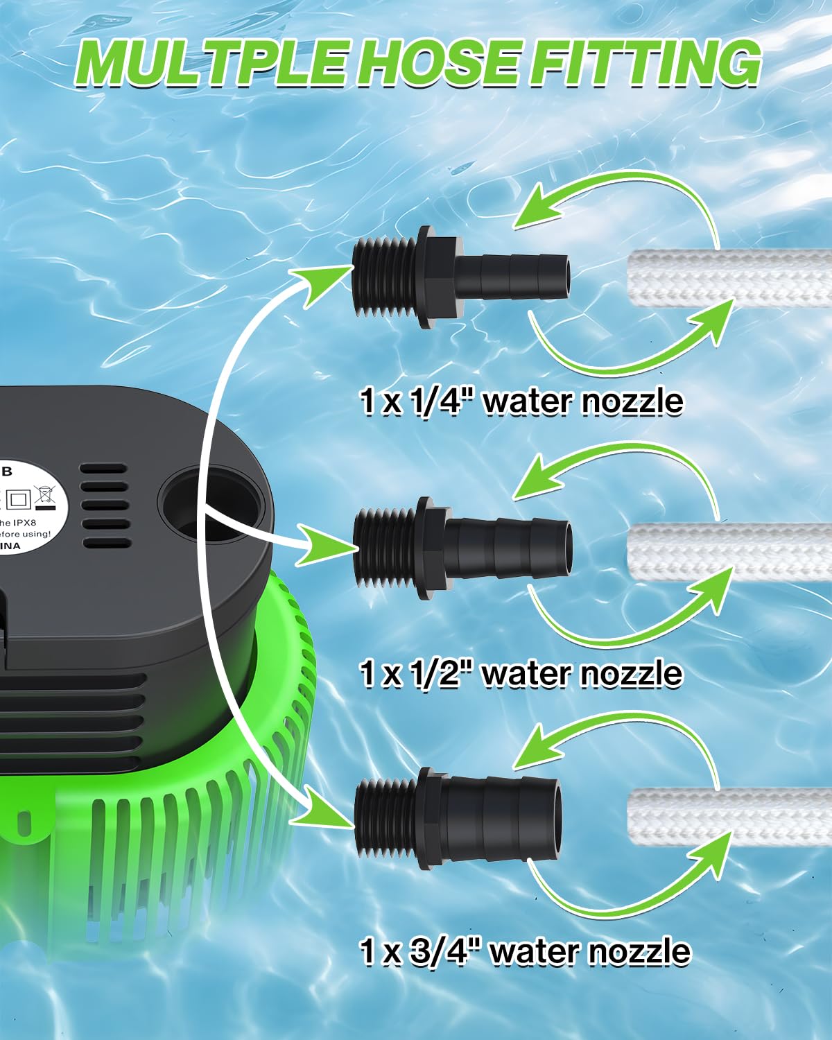 AgiiMan pool cover pump, 25ft power cord, safer distance from outlet.