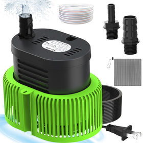 AgiiMan pool cover pump, top view, efficient water removal for above-ground pools.