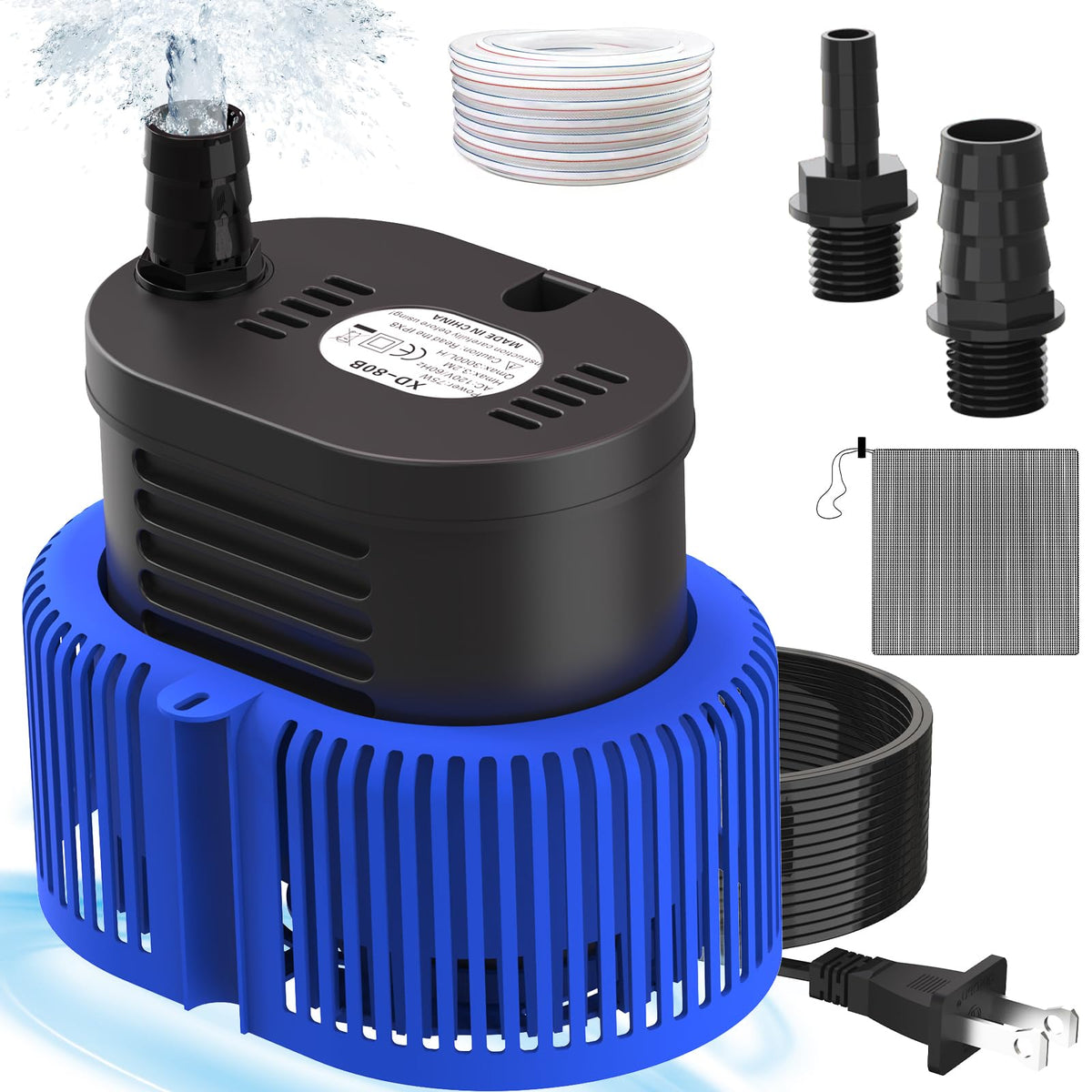 AgiiMan pool cover pump above ground with drainage hose for fast mud-free water removal.