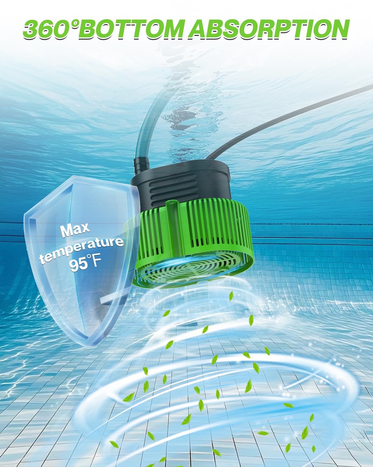 AgiiMan pool cover pump, ABS-shell design, robust for harsh weather.